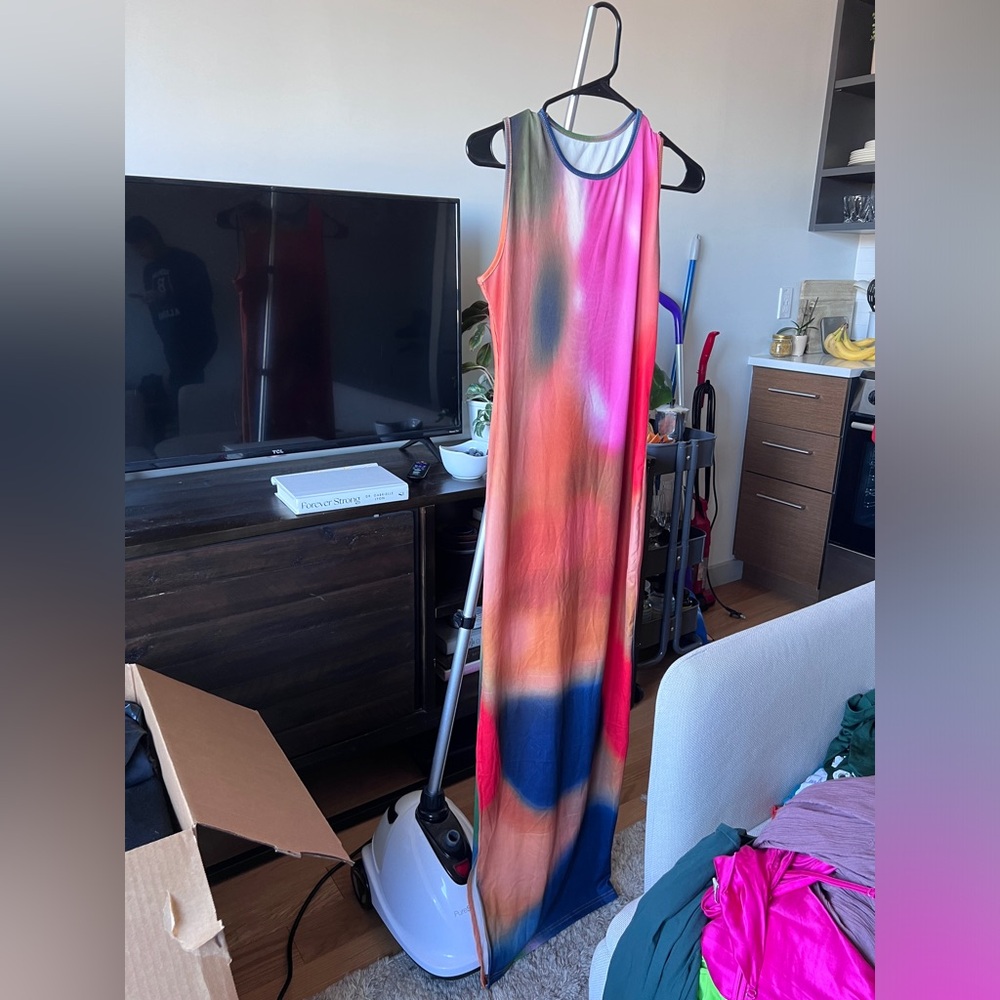 Zara Multicolor Tie-Dye Maxi Dress